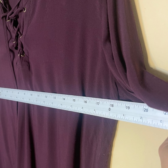 Cloth & Stone Purple Lace-Up Top